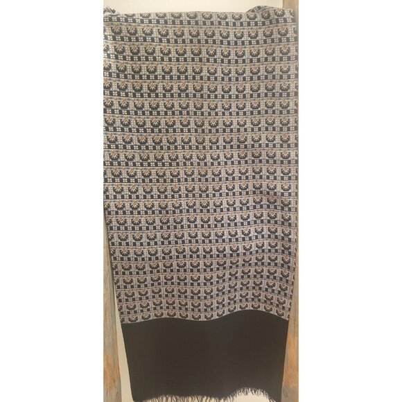 Vintage Lanvin Paris Silk Scarf with Fringe - Picture 5 of 8